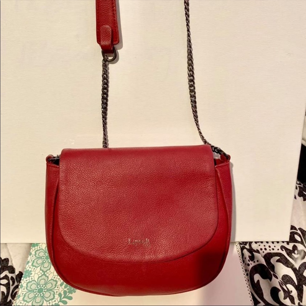 Lipault red crossbody bag